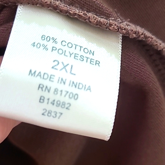 Blair Brown Top with 3/4 Ruffle Sleeves, Size 2X - Picture 8 of 8